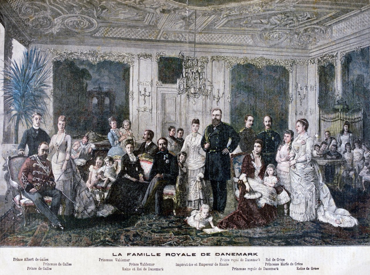 A dán királyi család, 1891 alkotó: Henri Meyer