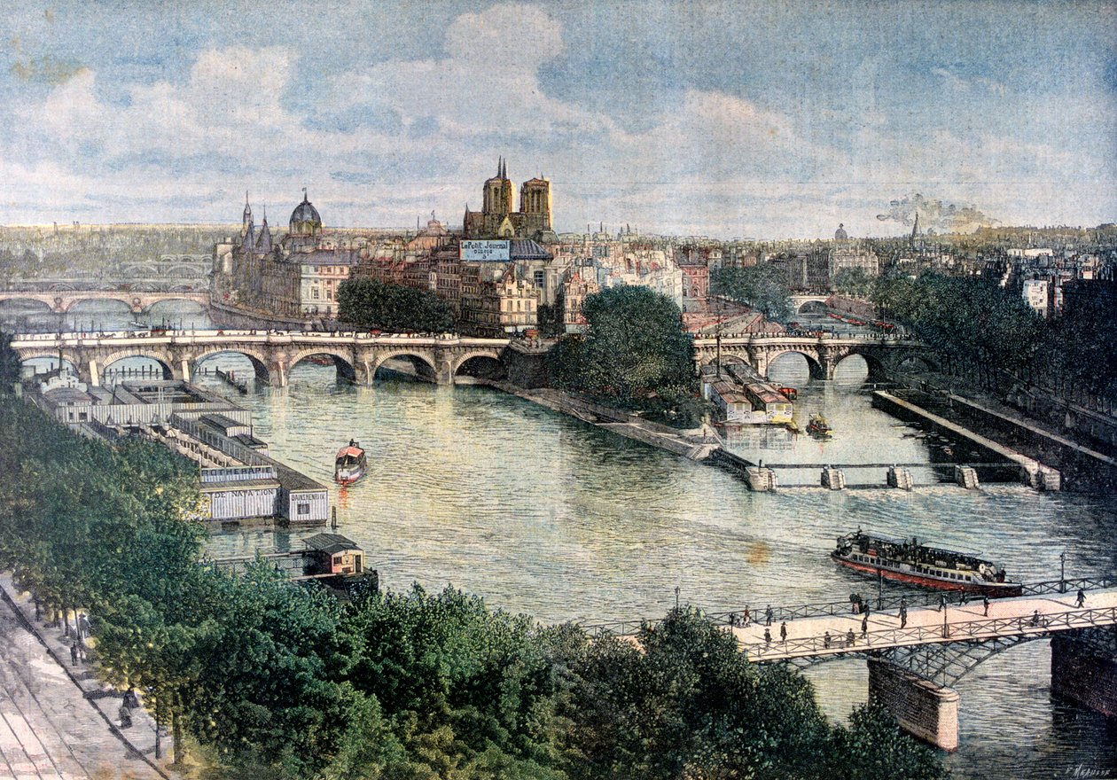 Párizs látképe, 1892 alkotó: Henri Meyer