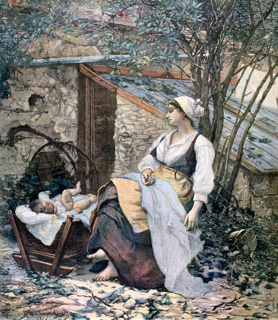 Fiatal anya, 1891 alkotó: Henri Meyer