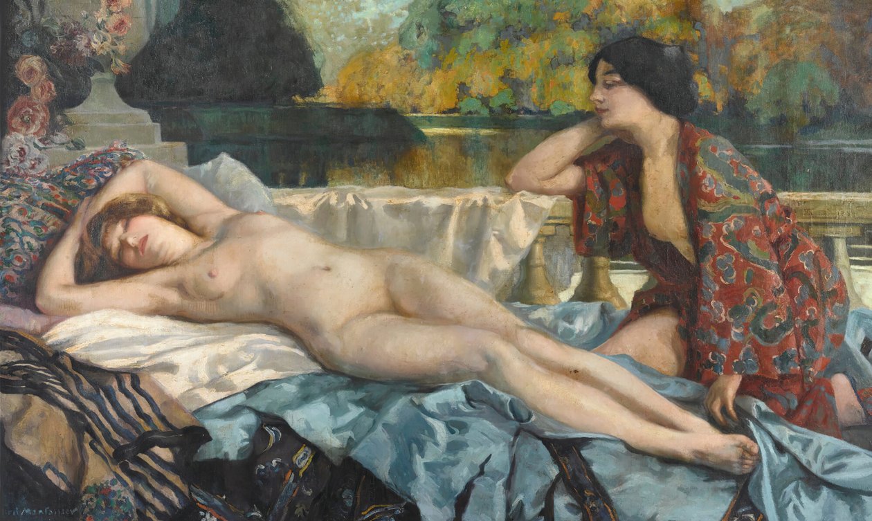 Pihenés a tónál, 1912. alkotó: Henri Montassier