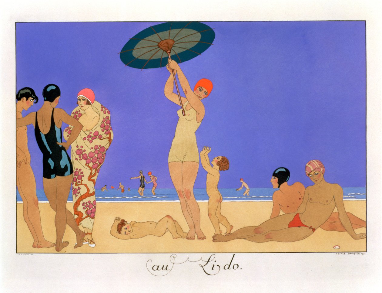 "A Lidóban", 1920 alkotó: Henri Reidel
