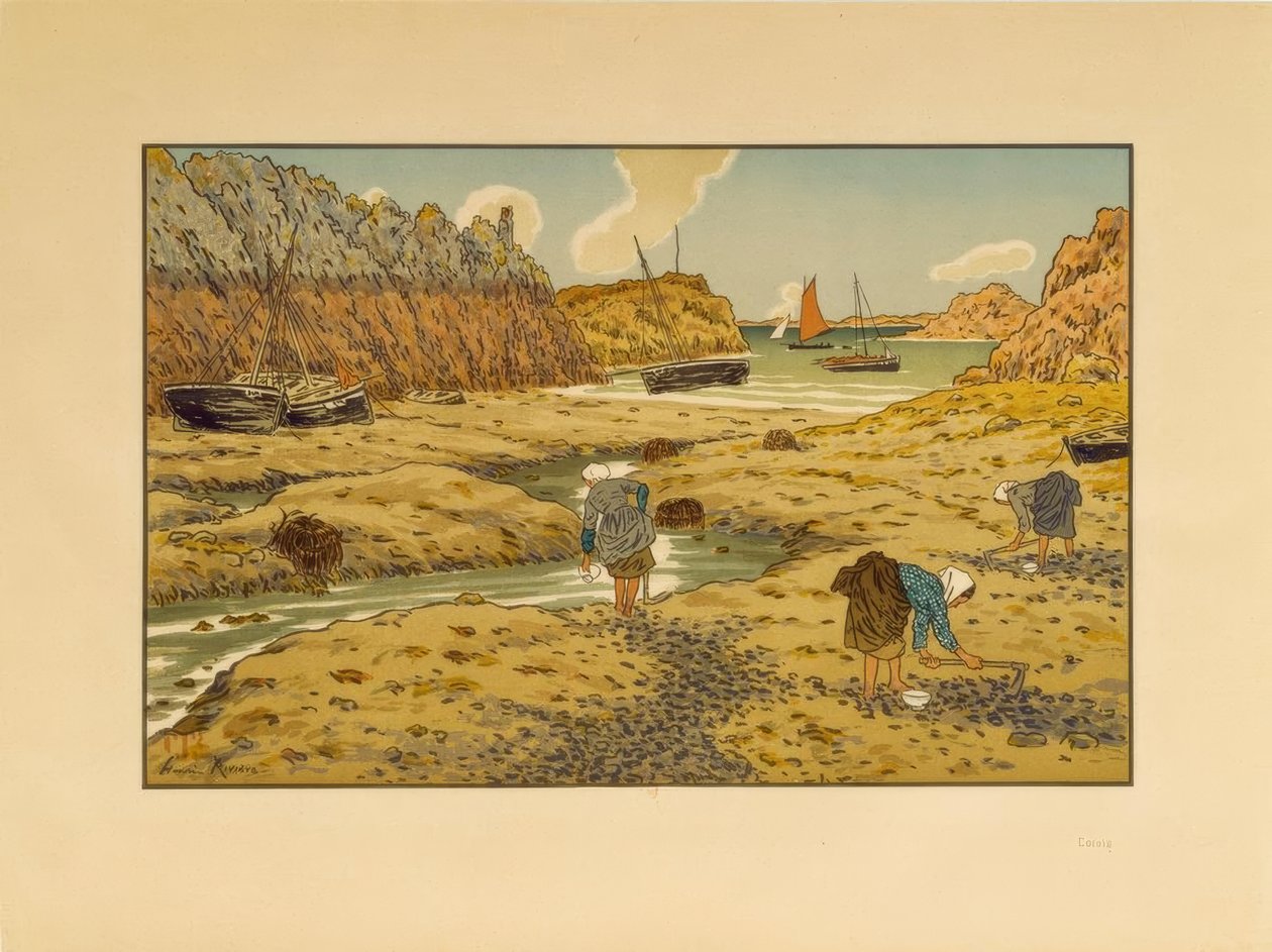 Loguivy kikötője apálykor alkotó: Henri Rivière