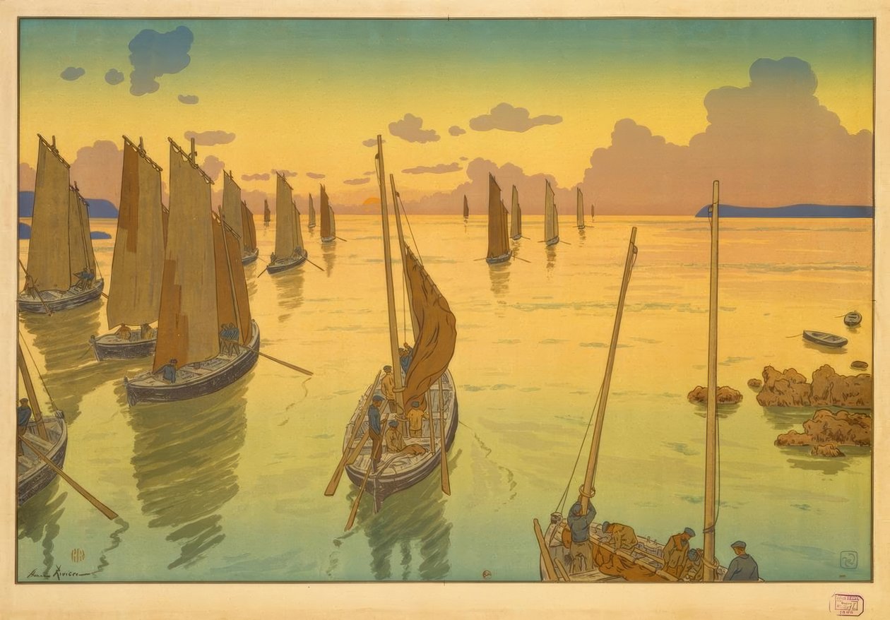 Napnyugta alkotó: Henri Rivière