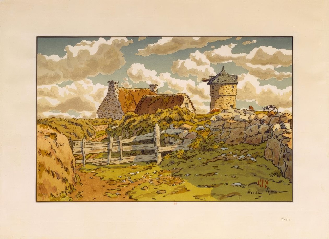 A régi malom Loguivyban alkotó: Henri Rivière