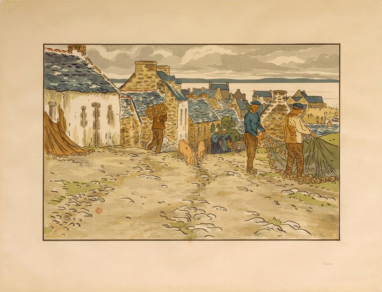 Utca Treboulban alkotó: Henri Rivière