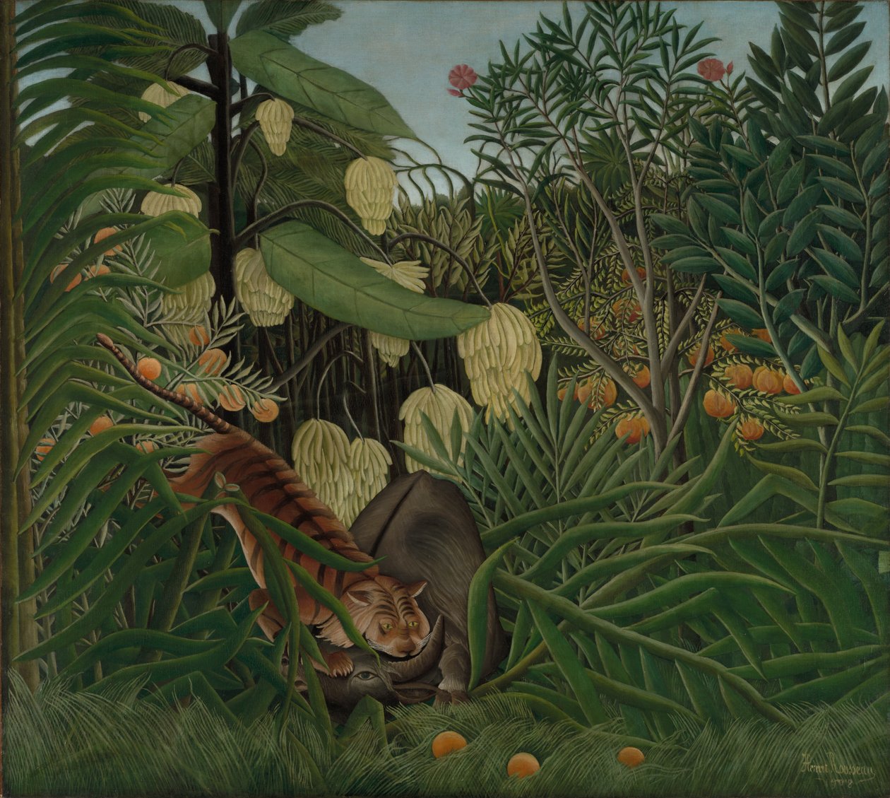 Tigris és bölény harca alkotó: Henri Rousseau