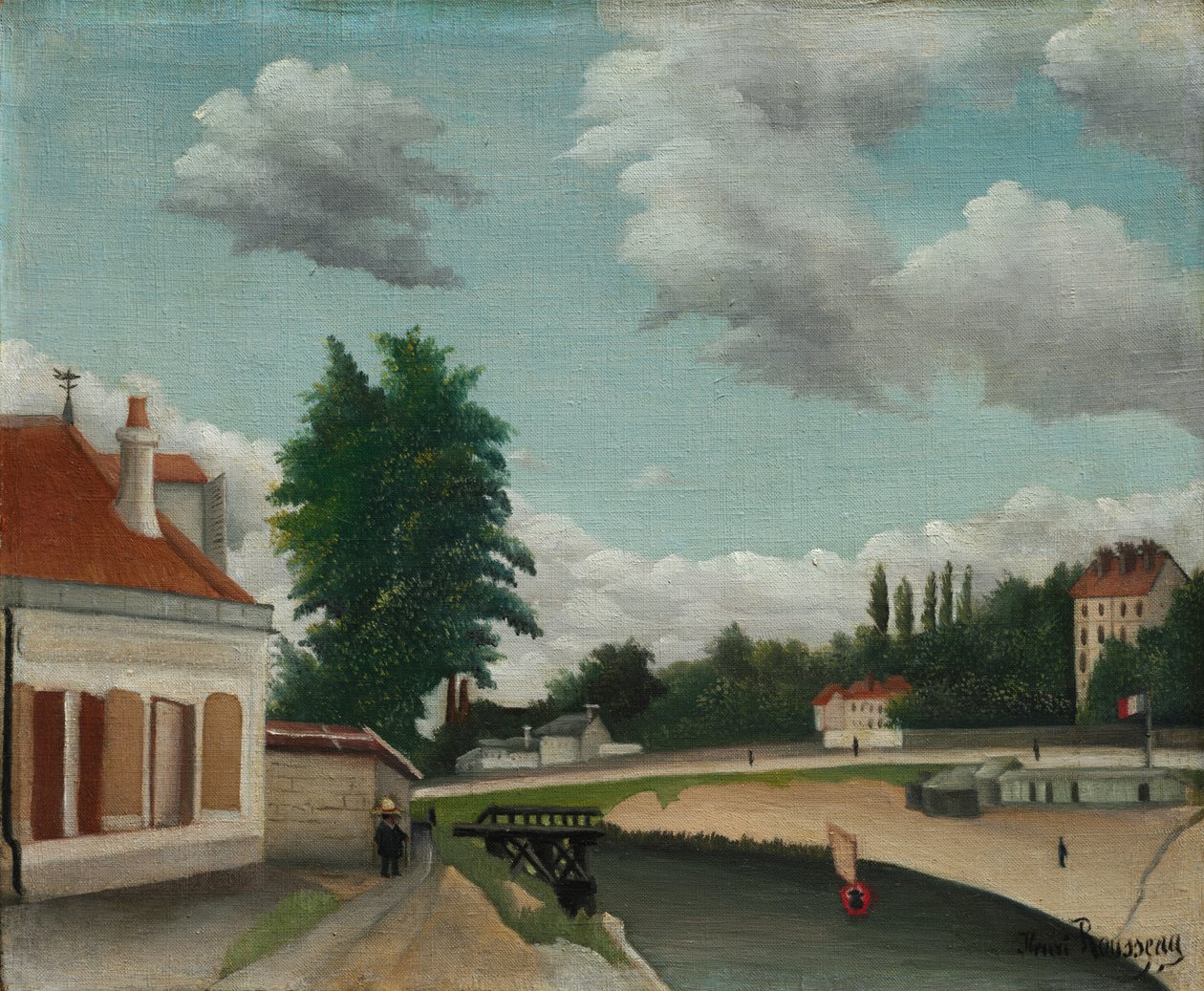 Párizs külvárosa, kb. 1897-1905. alkotó: Henri Rousseau