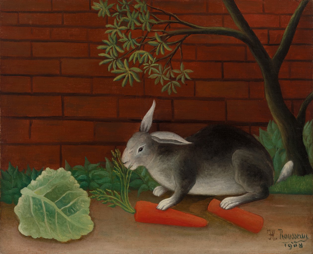 A nyúl étkezése alkotó: Henri Rousseau
