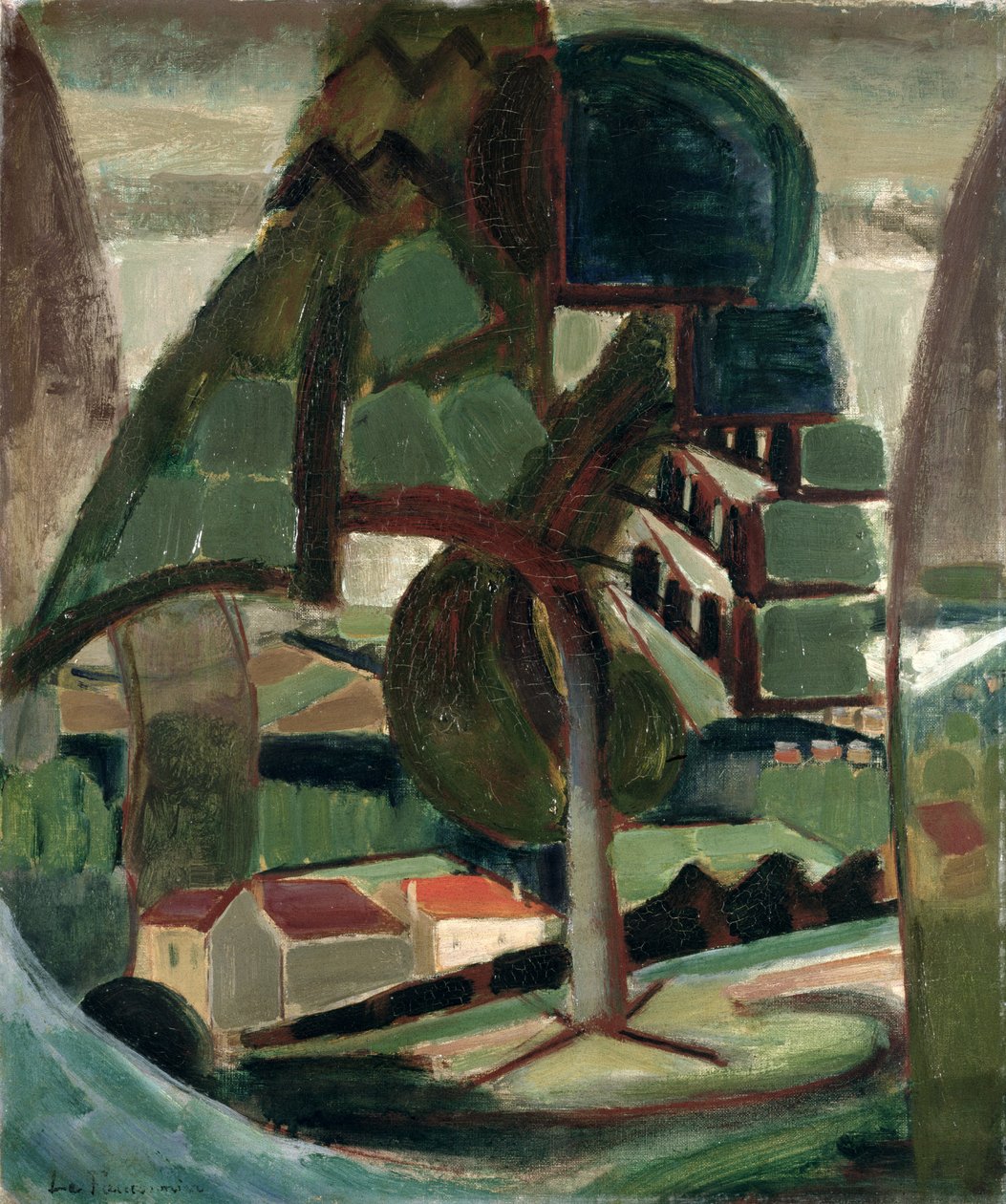Táj a Meulon-Hardricourtban alkotó: Henri Victor Gabriel Le Fauconnier