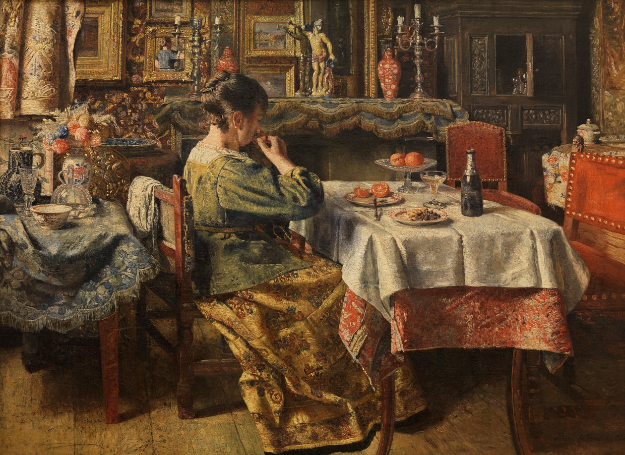 The Meal (olaj, vászon) alkotó: Henri de Braekeleer