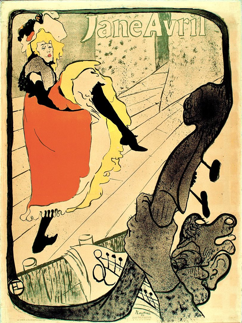 Jane Avril, 1893., 1893. alkotó: Henri de Toulouse Lautrec