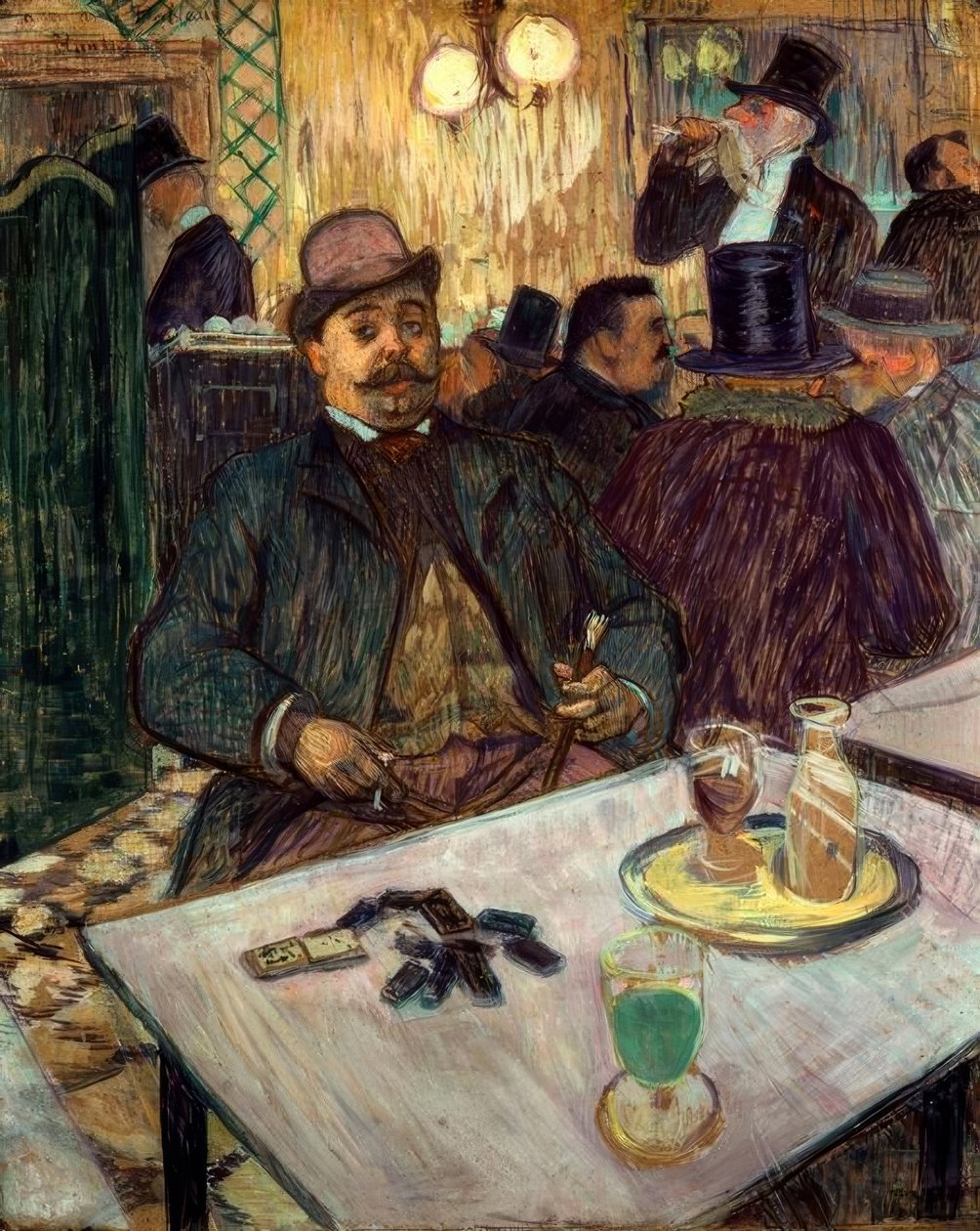 Monsieur Boileau a kávézóban alkotó: Henri de Toulouse Lautrec