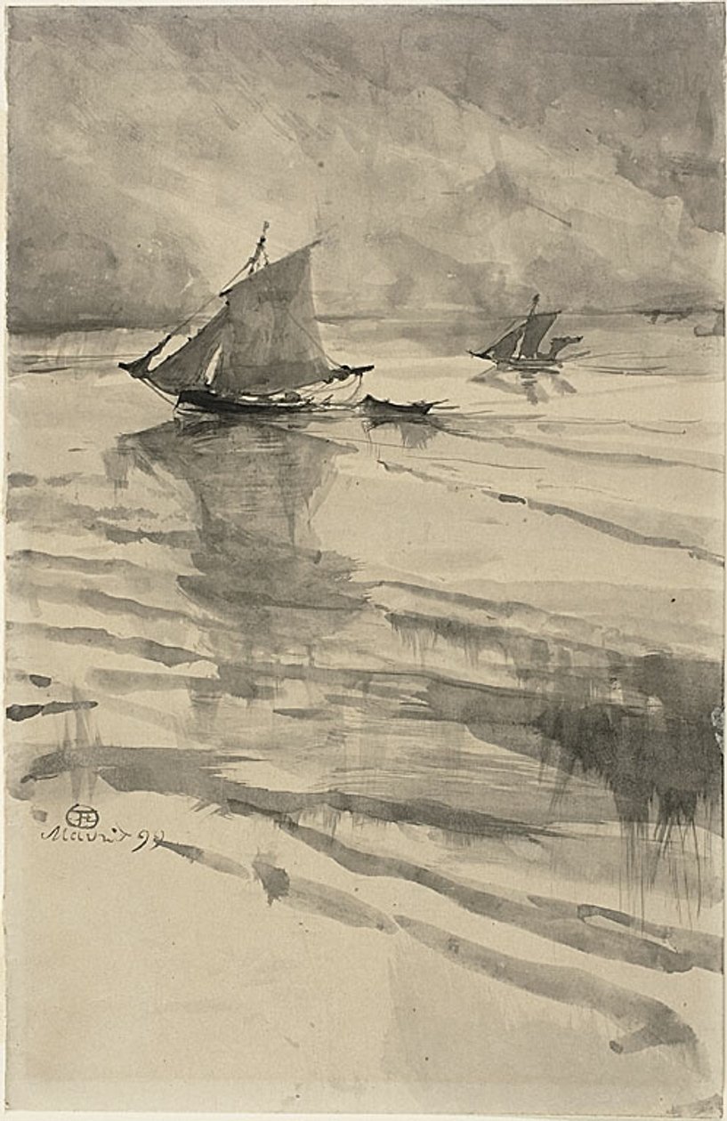 Vitorlások alkotó: Henri de Toulouse Lautrec