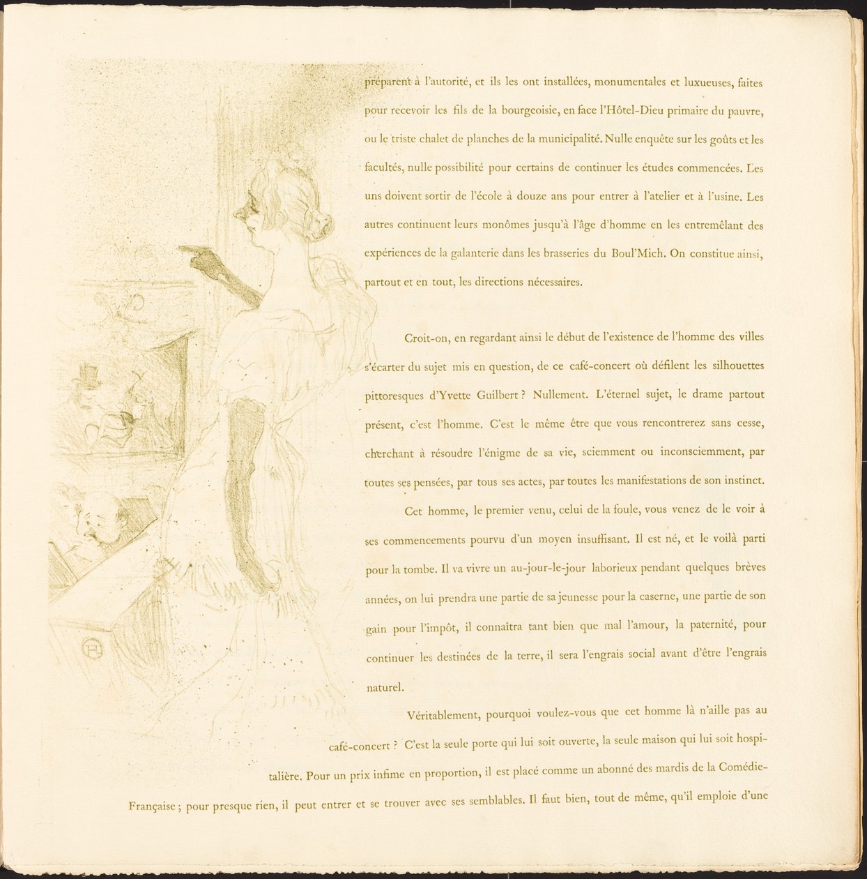 Yvette Guilbert alkotó: Henri de Toulouse Lautrec