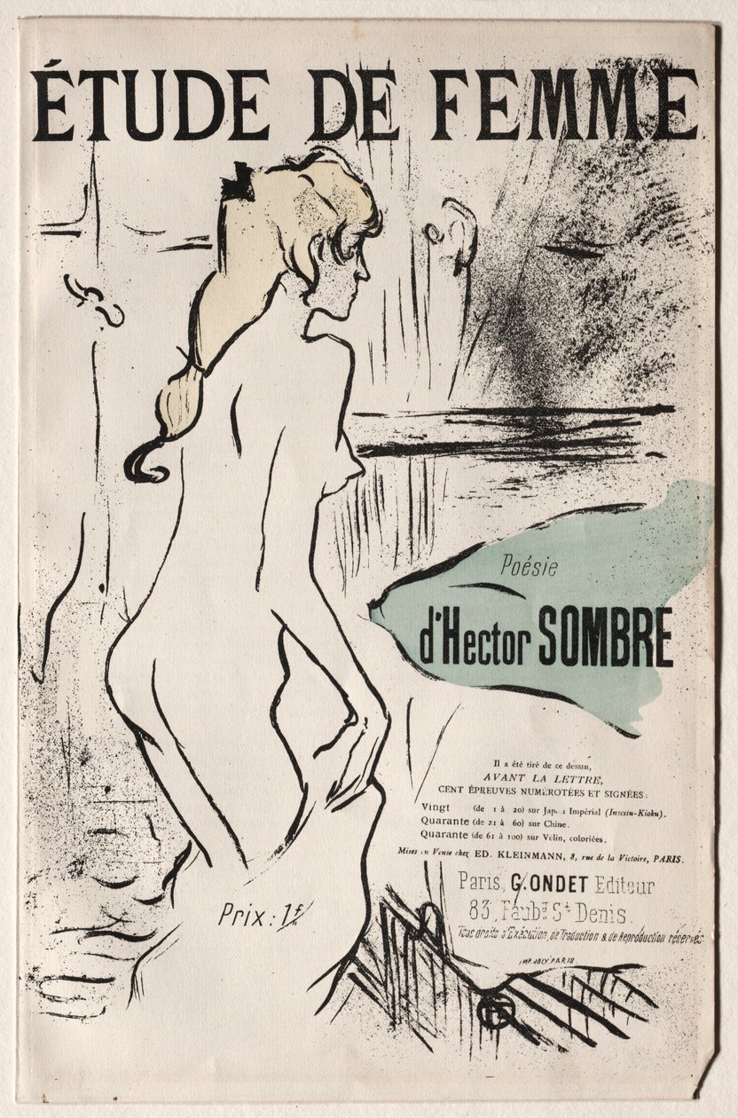 Study of Woman, 1893. alkotó: Henri de Toulouse Lautrec