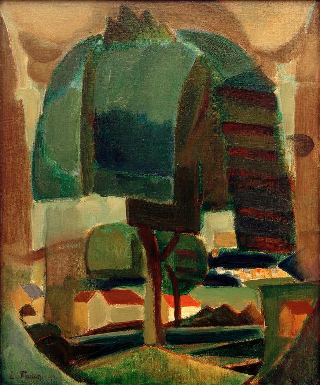 Kijárat (táj) alkotó: Henri Victor Gabriel Le Fauconnier