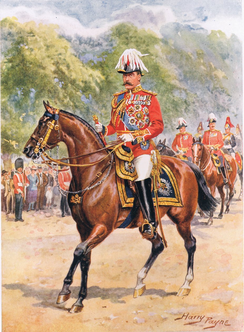 "Earl Kitchener tábornagy", illusztráció a "Brave Deeds by Brave Men" című könyvből, C. Sheridan Jones, kiad. 1922 alkotó: Henry A. Payne