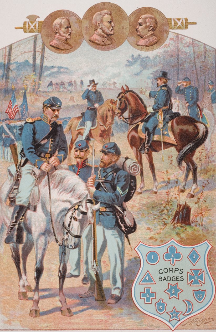 Szövetségi egyenruhák az amerikai polgárháború alatt (1861-65) alkotó: Henry Alexander Ogden