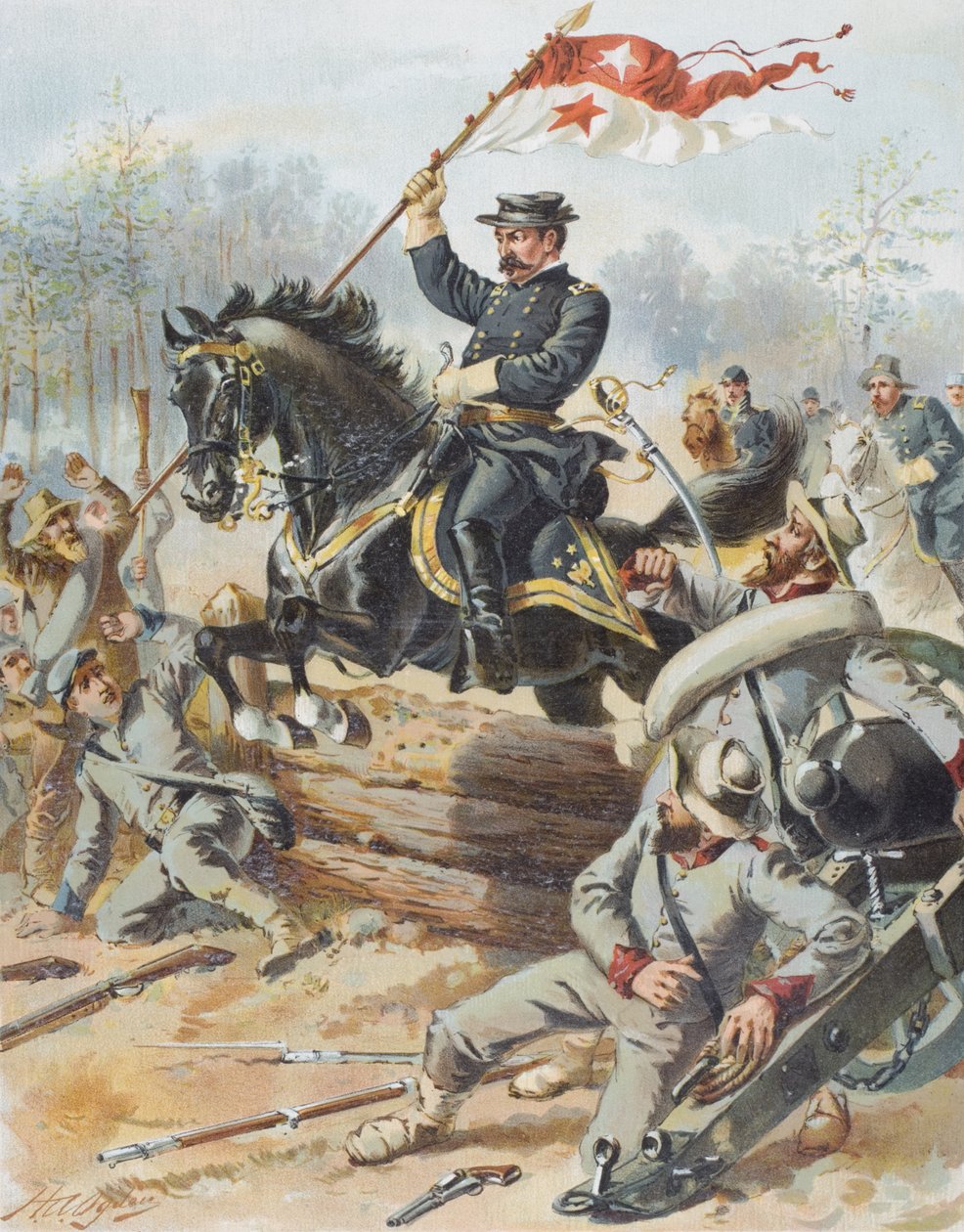 Sheriden tábornok a Five Forks-i csatában, Virginia államban, 1865. április 1 alkotó: Henry Alexander Ogden