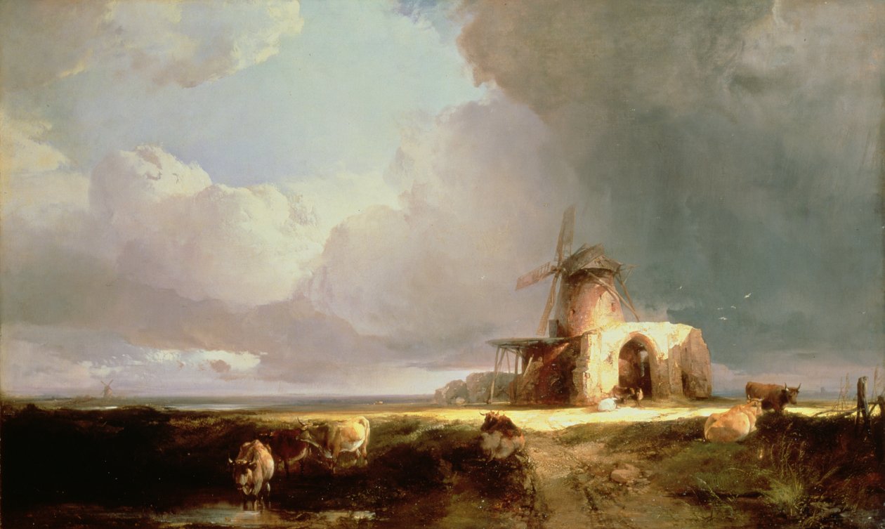 A Szent Benedek-apátság maradványai a norfolki mocsaraknál, 1847 alkotó: Henry Bright