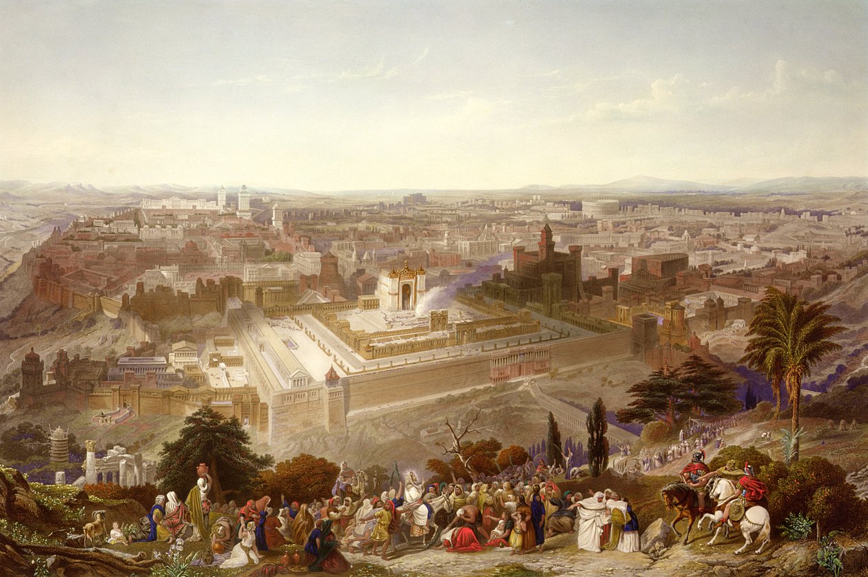 Jeruzsálem a maga nagyságában, metszett: Charles Mottram (1807-76) 1860 alkotó: Henry Courtney Selous