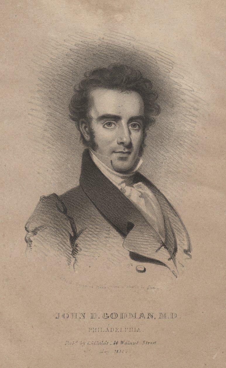 John D. Godman, M.D., litho by C.G. Gyerekek alkotó: Henry Inman