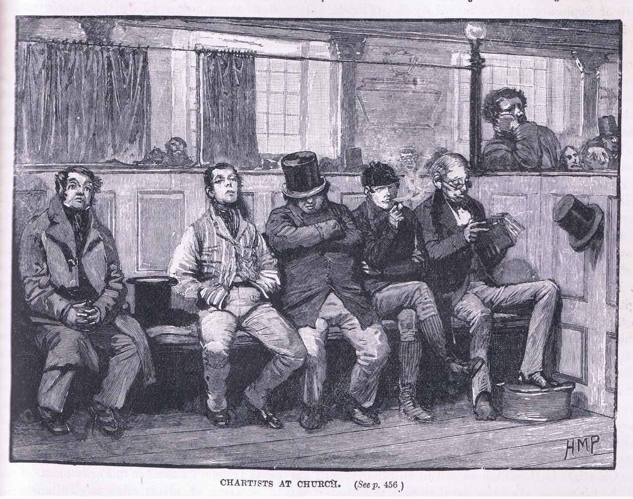 Chartisták a templomban Kr. u. 1839 alkotó: Henry Marriott Paget
