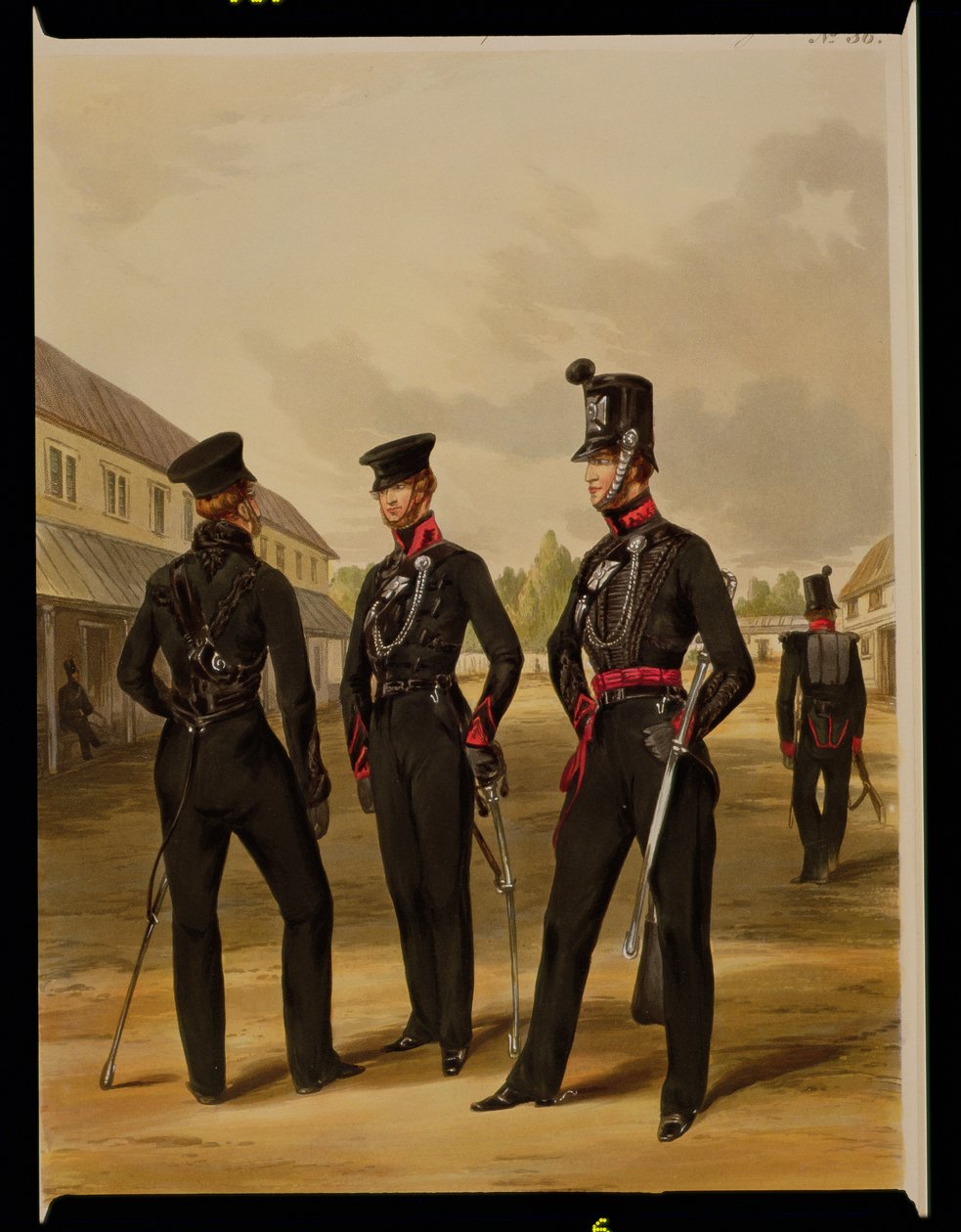 A 60. lövészdandár (Királyi Királyi Lövészhadtest) emberei, 1830 körül. alkotó: Henry Martens