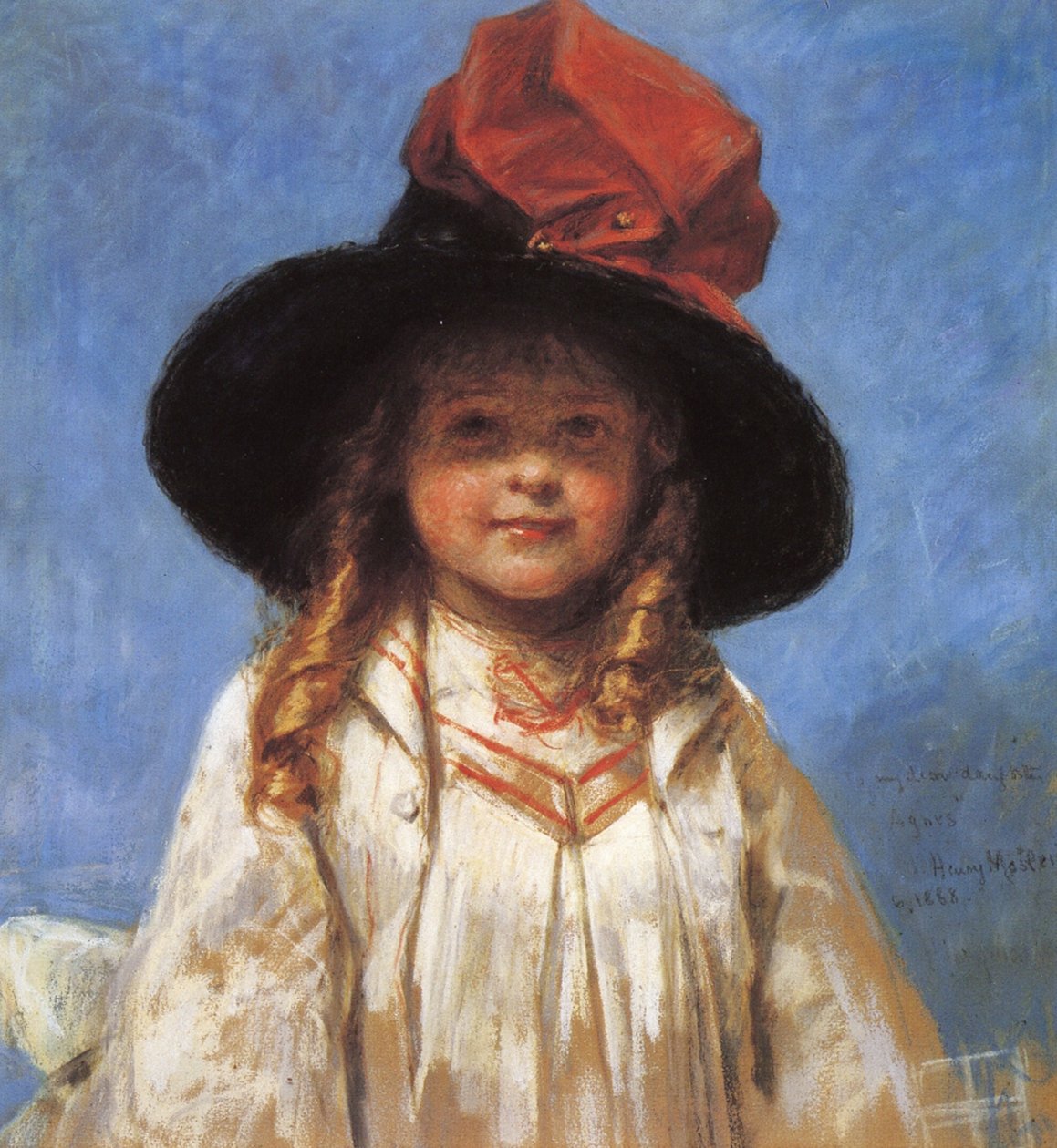 Ágnes, 1888 (pasztell, papír) alkotó: Henry Mosler