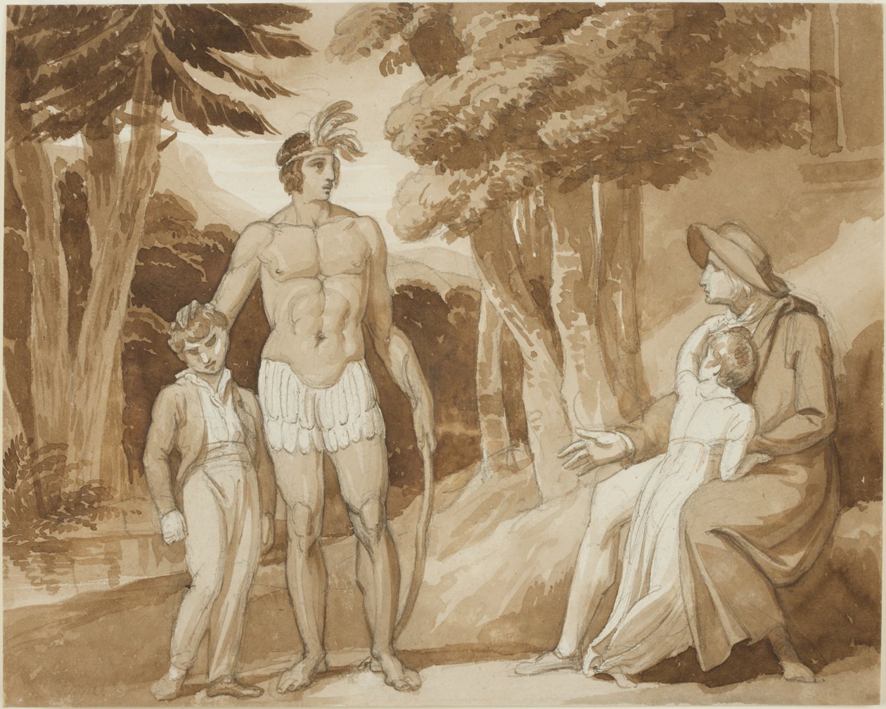 Illusztráció a "Gertrude of Wyoming"-hoz (tus és ceruza, papír) alkotó: Henry Pierce Bone