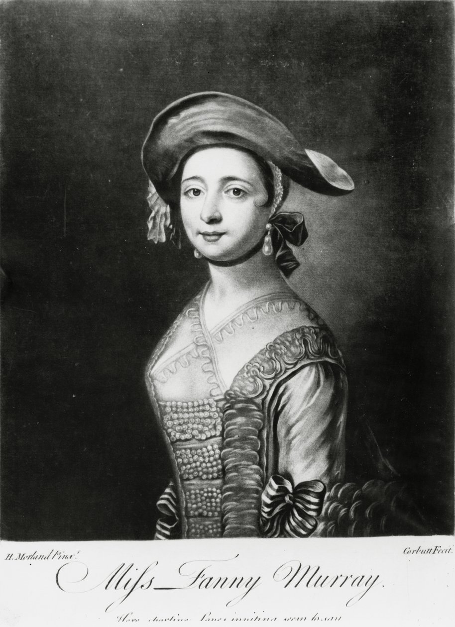 Miss Fanny Murray, metszett Corbutt (mezzotint) alkotó: Henry Robert Morland