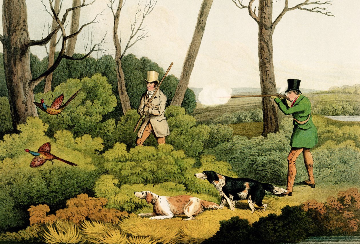 "Fácánlövés", kocsma. Thomas McLean, 1820 (nyomtatott) alkotó: Henry Thomas Alken