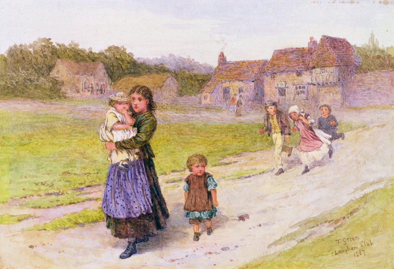 Iskola után, 1867 alkotó: Henry Towneley Green