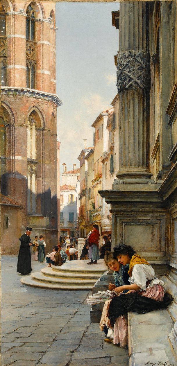 A Frari templom és a San Rocco Iskola, Velence, 1892 alkotó: Henry Woods
