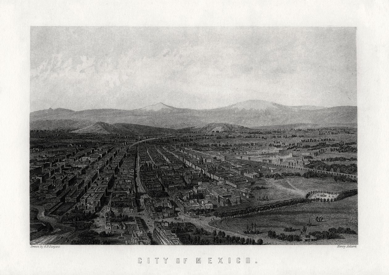 Mexikó városa, 1883 alkotó: Henry Adlard