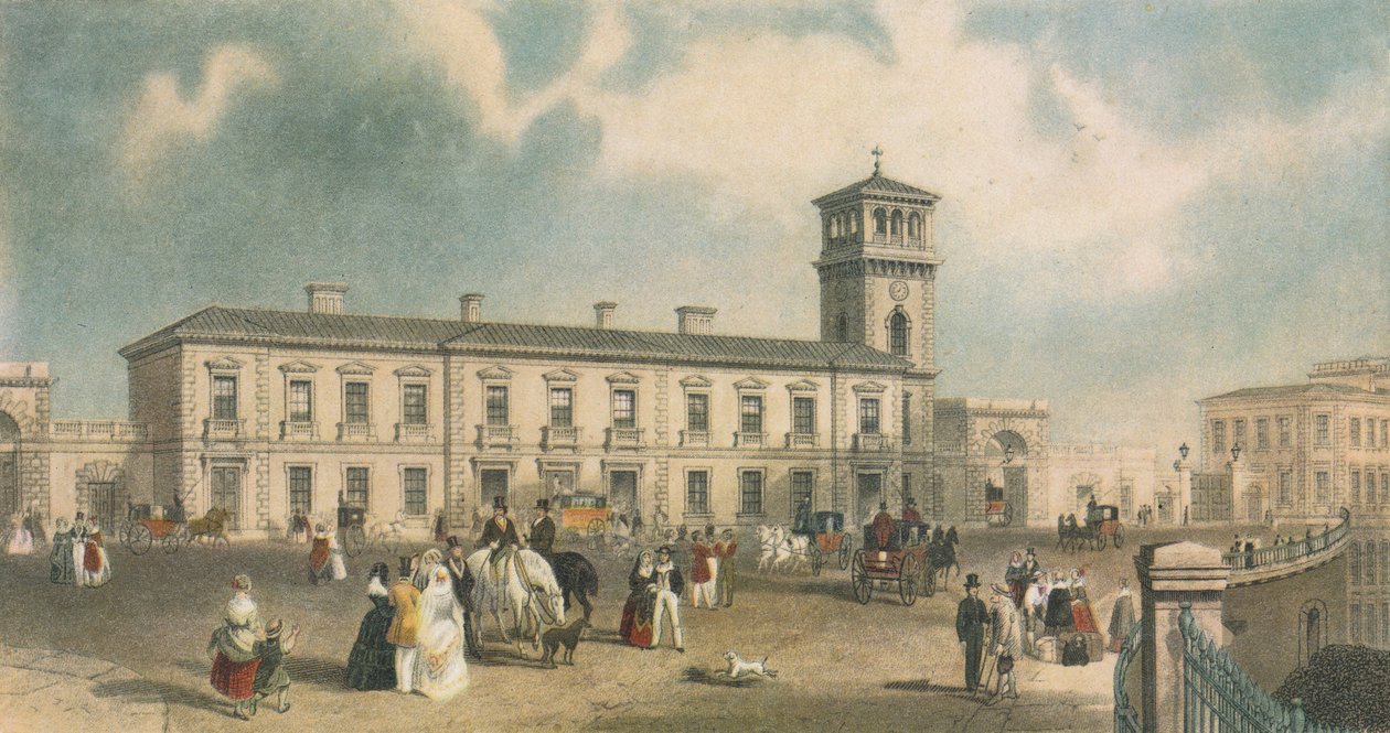 London Bridge Station, Bermondsey, London, 1845 alkotó: Henry Adlard