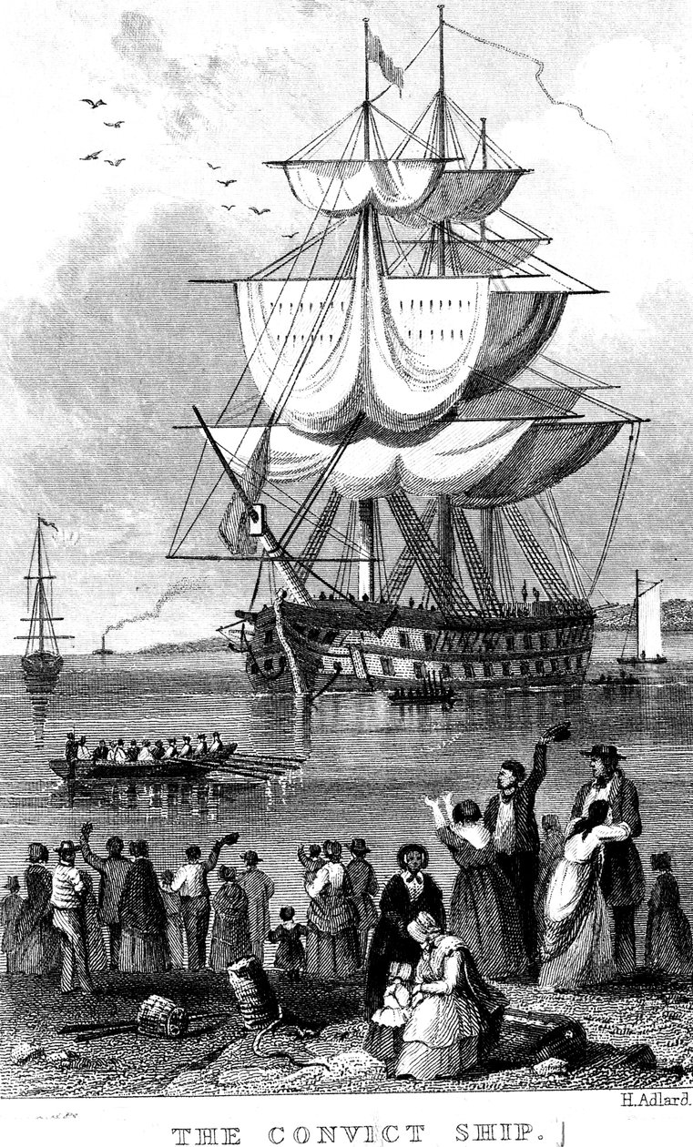 Az elítélt hajó, c1820. alkotó: Henry Adlard