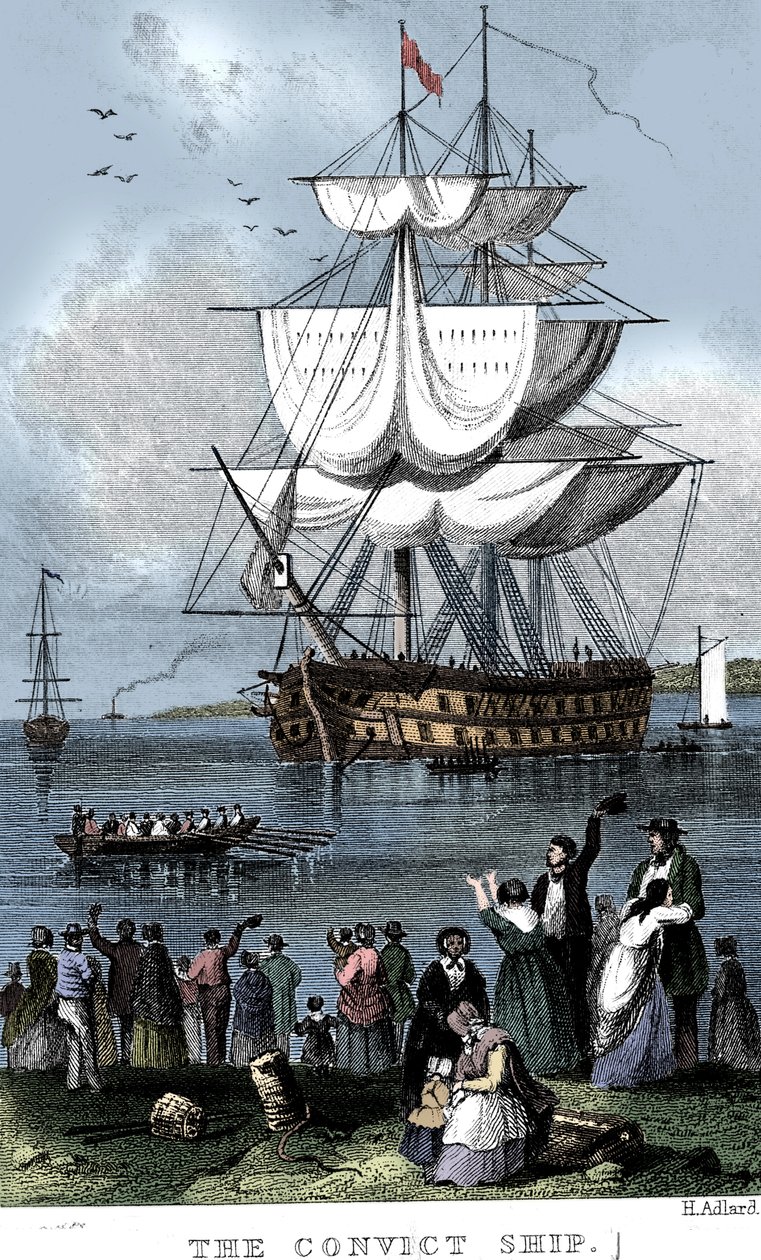 Az elítélt hajó, c1820. alkotó: Henry Adlard