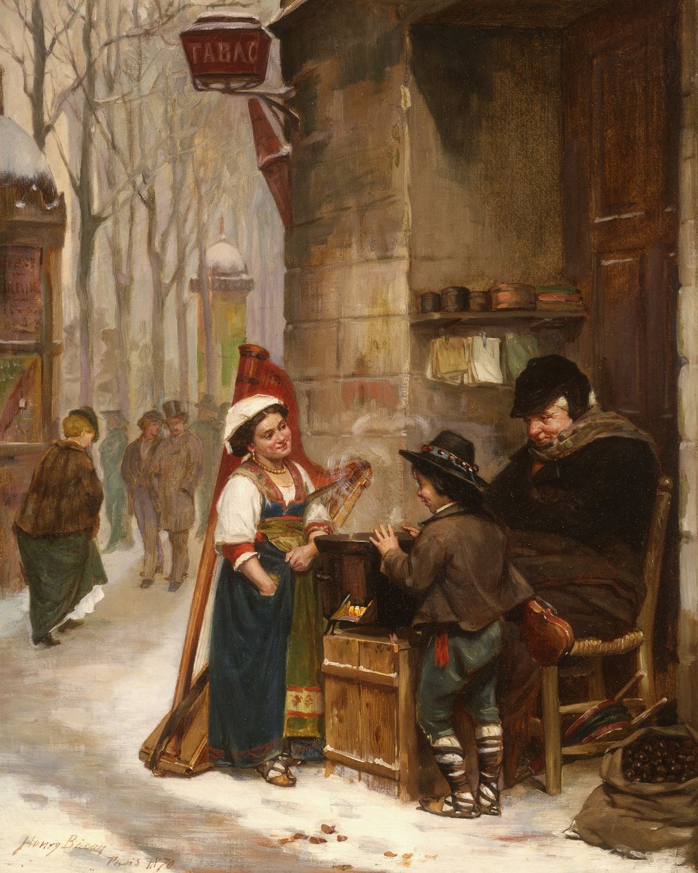 A gesztenyeárus, 1870 alkotó: Henry Bacon