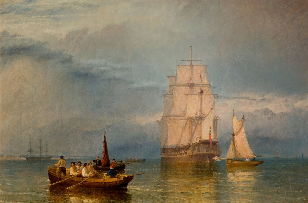 Kikötőben – Nyugalom, 1856. alkotó: Henry Dawson