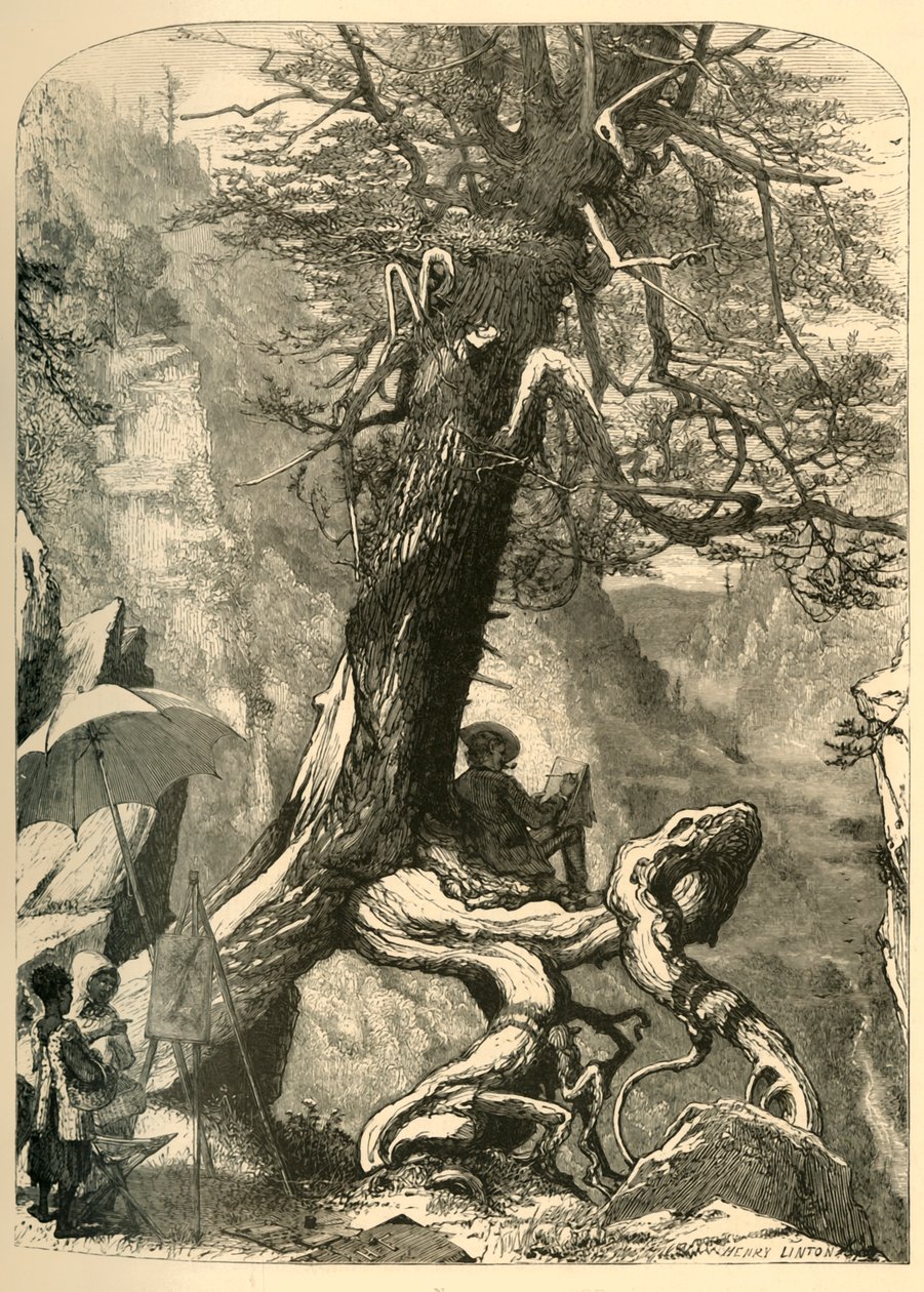 "A természetes híd felett", 1872. alkotó: Henry Duff Linton