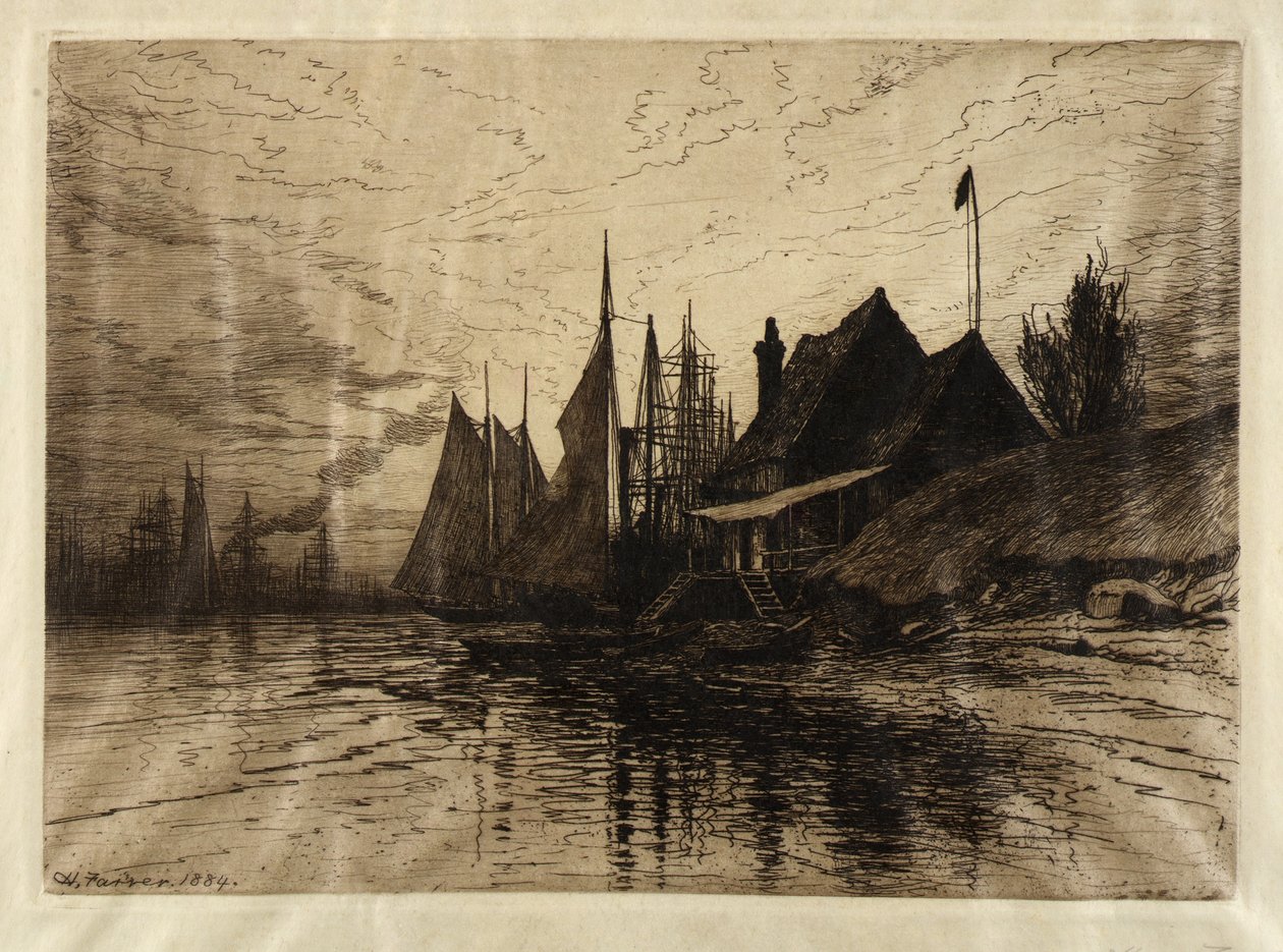 Este, New York kikötője alkotó: Henry Farrer