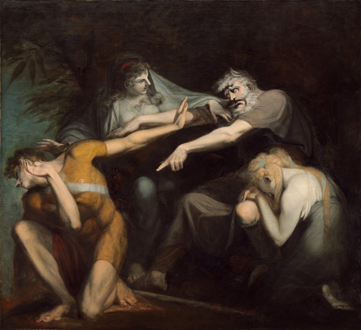 Oidipusz megátkozza fiát, Polynikset, 1786. alkotó: Johann Heinrich Füssli