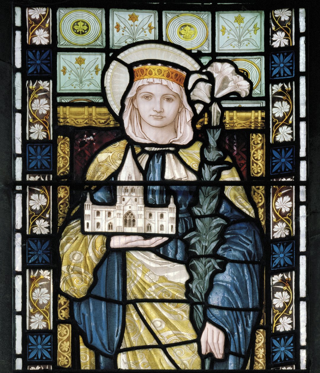 St Frideswide, 1872 körül (ólomüveg) alkotó: Henry Holiday