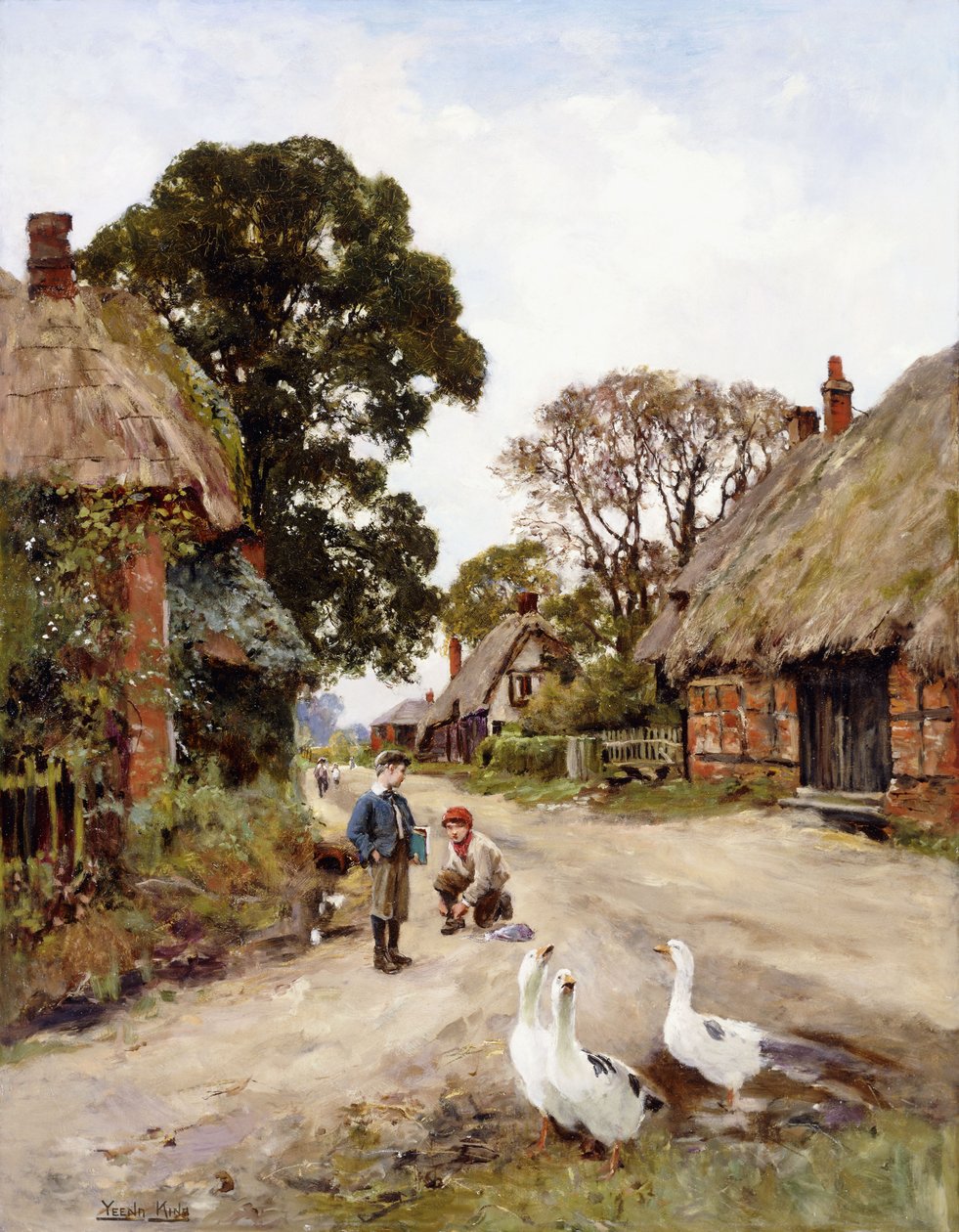 Iskolába, alkotó: Henry John Yeend King