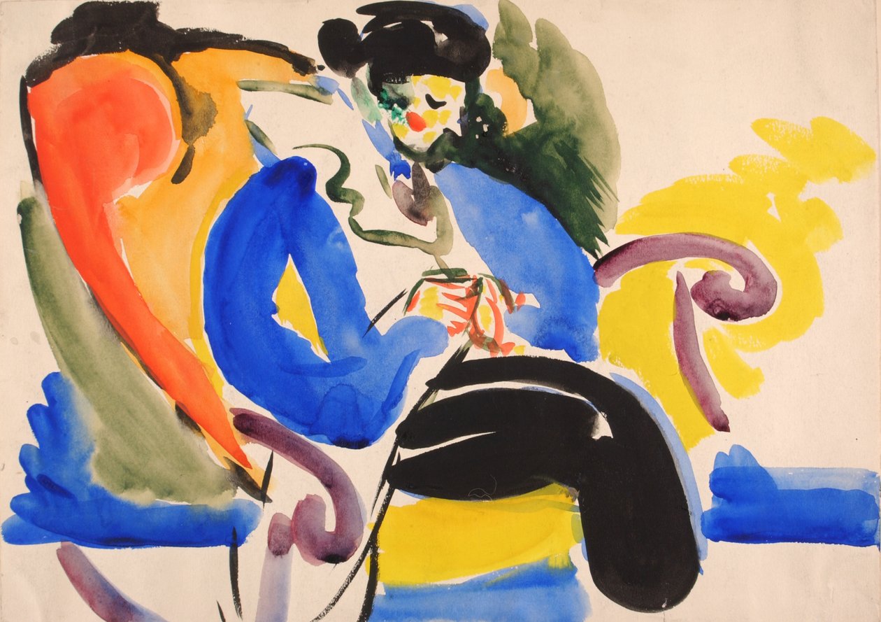 Kalligrafikus #2. Nő a széken, 1914-1918. alkotó: Henry Lyman Saÿen