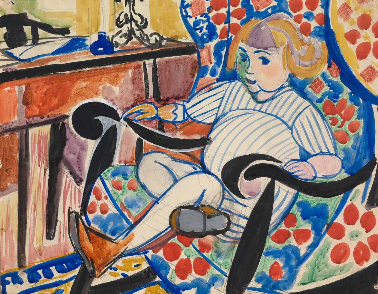 Gouache, kb. 1916. alkotó: Henry Lyman Saÿen