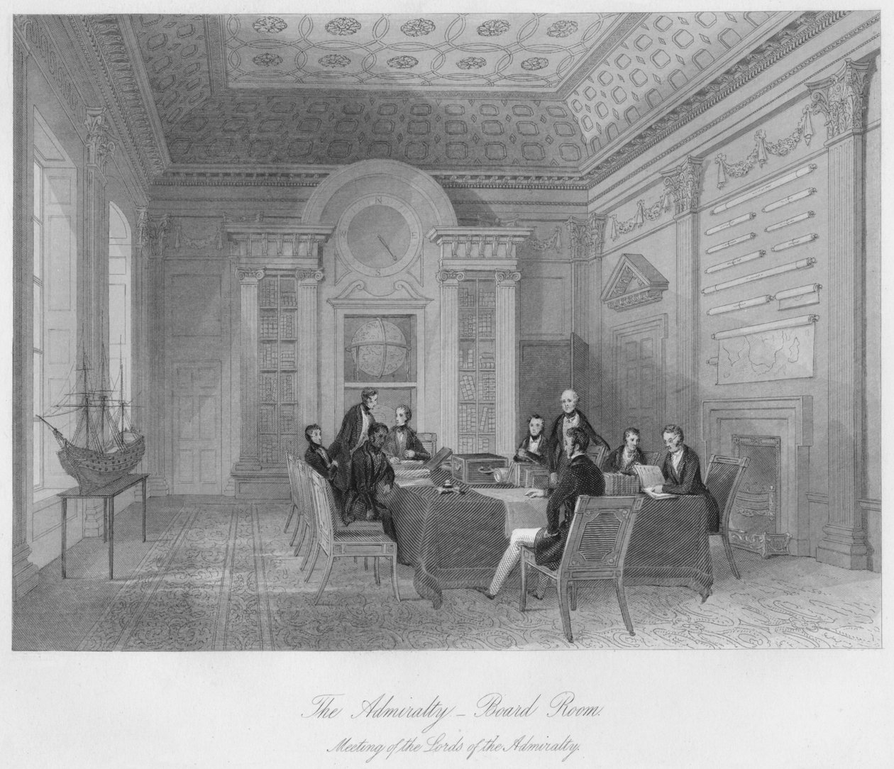 Az Admiralitás. - Tanácsterem, c1841 alkotó: Henry Melville