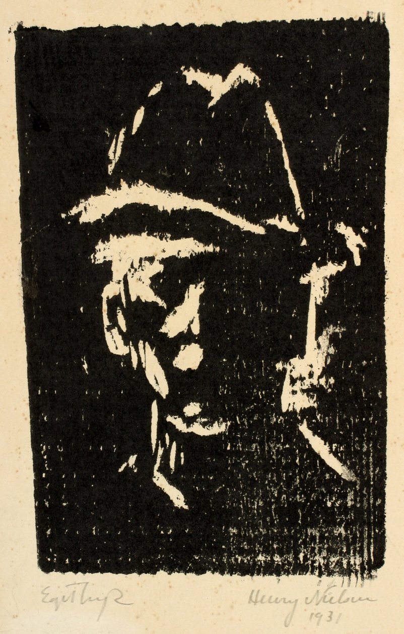 Férfi portré kalappal alkotó: Henry Nielsen
