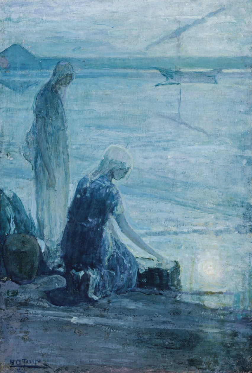 Mózes a bikavirágban, 1921. alkotó: Henry Ossawa Tanner
